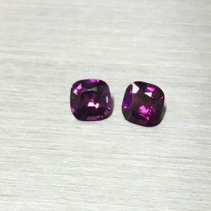 Rhodalite Garnet Cushion 5.5mm PAIR