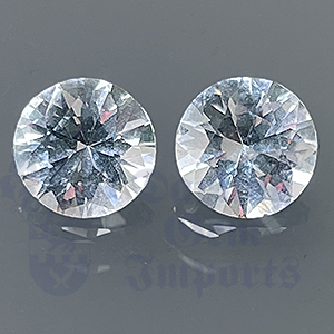 Aquamarine 2.81ct Round 7.5 Pair AQ005