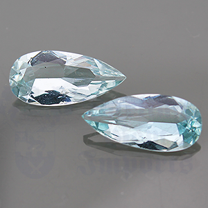 Aquamarine 5.07ctw Pear 15x7 Pair AQ023