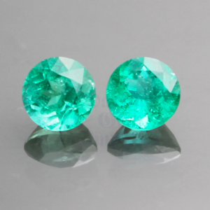 EMERALD 1.59ctw Round 5.75 Pair EM040