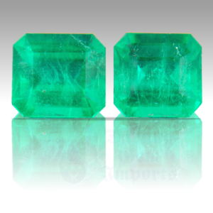 Emerald 1.51ctw Cut Corner Square 5.7-6x5.5 Pair EM120