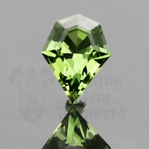 SAPPHIRE .77ct Fancy Kite 7.2x5.4 Green GRS001