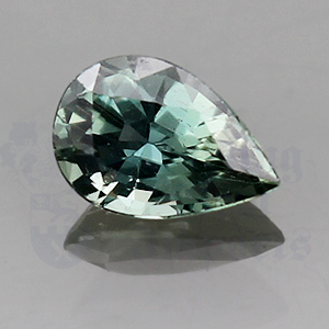 SAPPHIRE .81ct Pear 7x4.8 Green GRS008