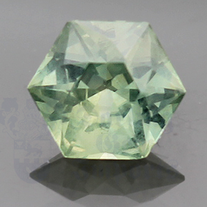 SAPPHIRE 1.61ct Hexagon 7.8x7 Green-No Heat GRS012