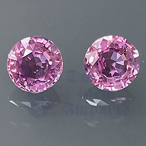 SAPPHIRE 1.45ct Round 5.25 Pair PKS048