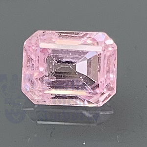 SAPPHIRE 1.03ct Emerald Cut 6x4.7 Pastel Pink PS028