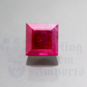 RUBY .66ct Square 4.3 RU037