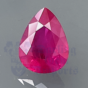 RUBY 1.26ct Pear 7.7x5.9 RU069