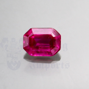 RUBY .79ct Emerald Cut 6x4.5 RU074