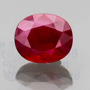 RUBY 1.43cts Oval 7.1x6.1  RU082
