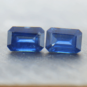 Sapphire 1.50ct Emerald Cut 6x4 Pair SA001