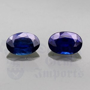 Sapphire 1.29cts Oval 6x4 Matching Pair SA030