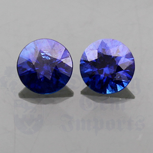 Sapphire .67ctw Round 4.25 Pair SA046
