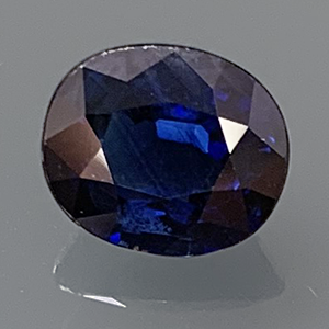 Sapphire 1.27cts Oval 6.8x5.7 Deep blue SA100