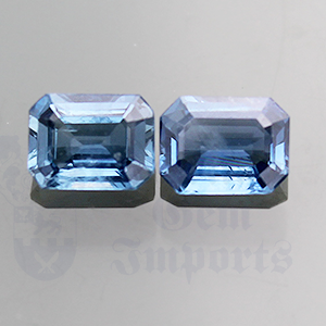 Sapphire 1.58cts Emerald Cut 6x4.5 Pair SA105