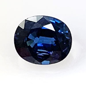 Sapphire 0.84cts Oval 6x5.1 Deep blue, nice flash SA170