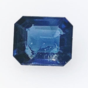 Sapphire 0.83cts Emerald Cut 6x5 Silky Blue w brilliance SA204