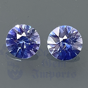 Sapphire .63ct Round 4.25 Pair SA262