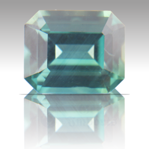 SAPPHIRE 2.07ct Emerald Cut 8x6.6 Teal TSA010
