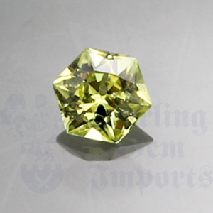 SAPPHIRE .65ct Hexagon 4.9 Yellow Montana (NH) MTS006