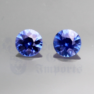 SAPPHIRE .88ctw Round 4.7 Pair SA026