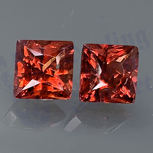 Spinel 1.68cts Princess 5 (pair) Red SPI017