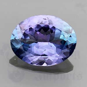 Tanzanite 1.53ct Oval 8.7x6.8 "Peacock" TAN028