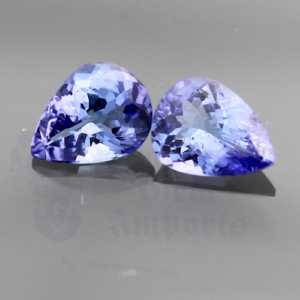Tanzanite 2.08ct Pear 8x6 Pair TAN038