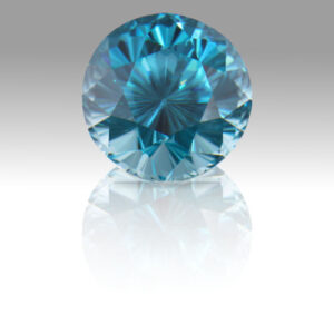 Zircon 7.47cts Round 10.3 Deep Blue BZ001