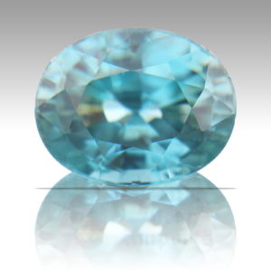 Zircon 2.53cts Oval 8x6.2 Teal BZ008
