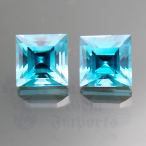 Zircon 2.59ctw Square 5.1 Pair BZ017