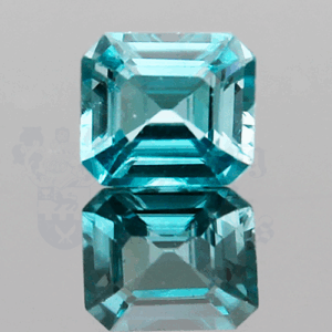Zircon 1.98cts Emerald Cut 7.2x6.3 Teal BZ024