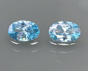 Zircon 2.21cts Oval 8x5 Pair BZ046