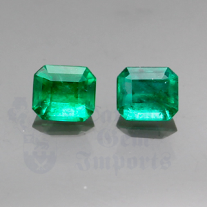Emerald .82ctw Cut Corner Square 4.6x4 Pair EM114