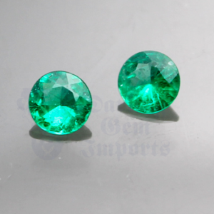 Emerald .59ctw Round 4.7 Pair EM115