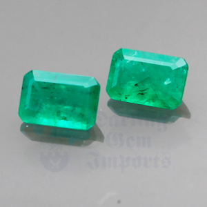 Emerald 1.19ctw Emerald Cut 6x4 Pair EM133