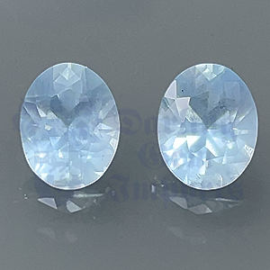 Aquamarine 3.25ct Oval 9x7 Pair AQ053