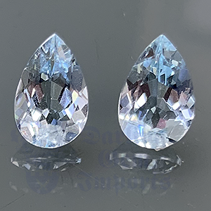 Aquamarine 2.36ct Pear 9x6 Pair AQ059