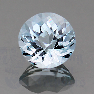 Aquamarine 1.70ct Round 7.5 Checkerboard AQ073