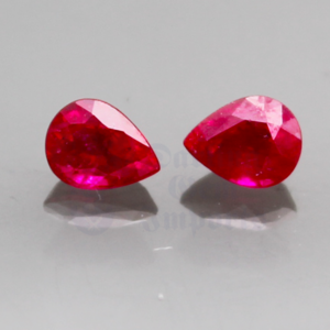 Ruby .82ctw Pear 5x4 Pair RU101