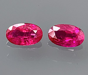 Ruby .60cts Oval 5x3 Pair RU133