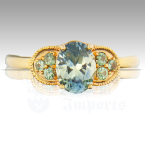 Parti-Sapphire 1.32ct Oval 14K YG FIN030
