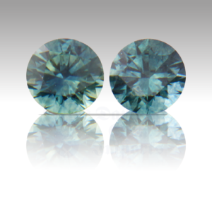 SAPPHIRE 0.57ctw Round 4 Montana-Pair MTS042