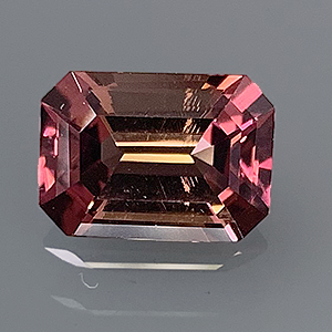 Tourmaline 1.96cts Emerald Cut 9x6.5 Pink-Orange PTU014