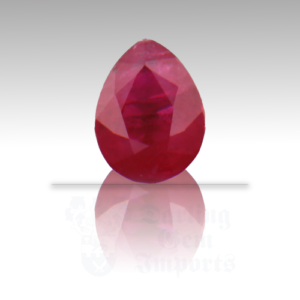 Ruby .82ct Pear 6.7x5 BOS063