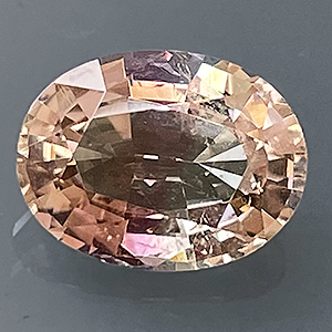 Tourmaline 3.42ct Oval 10.9x8.3 Bi-Color Peach BOS230