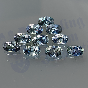 Sapphire 10 PC Lot Oval 5x3 Teal BOS126