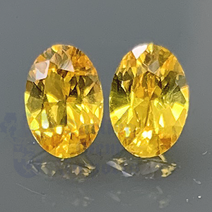 Sapphire 1.64ct Oval 7x5 Pair Yellow YS063
