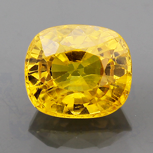 Sapphire 4.24ct Cushion 9.2x8.1 Yellow YS069
