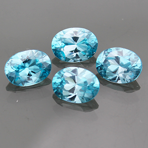 ZIRCON 7.30ctw Oval 8x6 4pc Lot BOS213